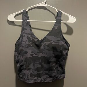 Cropped workout top with built in pads